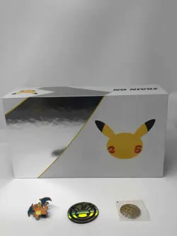 Pokemon Celebrations Ultra Premium 25th Anniversary Box With Pin And Coins - Image 1