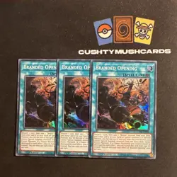 YUGIOH BRANDED OPENING SUPER RARE DAMA-EN054 1ST EDITION X3 - Image 1