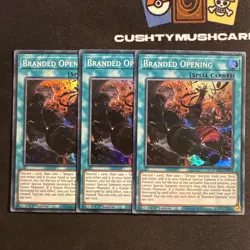 YUGIOH BRANDED OPENING SUPER RARE DAMA-EN054 1ST EDITION X3 - Image 2