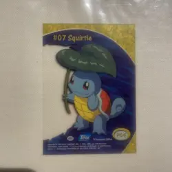 Topps Pokemon Squirtle #07 PC4 TV Animation Edition Clear Card LP blue label - Image 1