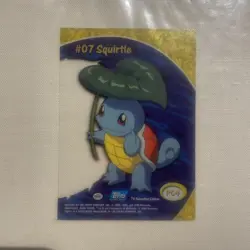 Topps Pokemon Squirtle #07 PC4 TV Animation Edition Clear Card LP blue label - Image 2