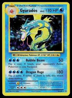 Pokemon Card - Gyarados Evolutions 34/108 Holo Rare 2016 - Image 1