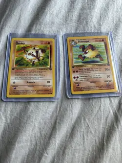 Pokemon MANKEY Primeape 1st Edition Jungle 1999 English Card #55/64 43/64 LP - Image 1