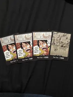 3x DON!! Luffy Golden Bell Manga and Other Don- One Piece TCG English Card Mint - Image 1