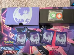 Pokemon Sun & Moon Base Set Lunala Empty ETB W/ 4 Dividers And GX Marker - Image 1