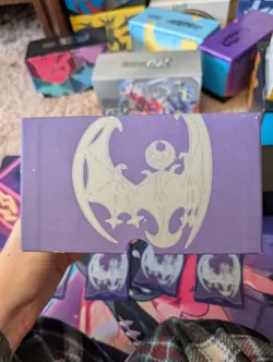 Pokemon Sun & Moon Base Set Lunala Empty ETB W/ 4 Dividers And GX Marker - Image 2