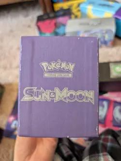 Pokemon Sun & Moon Base Set Lunala Empty ETB W/ 4 Dividers And GX Marker - Image 4
