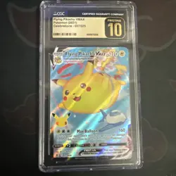 CGC 10 PRISTINE Flying Pikachu VMAX 2021 Celebrations 007/025 Holo Pokemon Card - Image 1