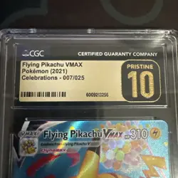 CGC 10 PRISTINE Flying Pikachu VMAX 2021 Celebrations 007/025 Holo Pokemon Card - Image 2