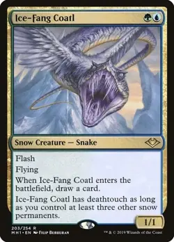 Magic the Gathering Ice-Fang Coatl Modern Horizons Rare #203 2019 Rare MTG Card - Image 1