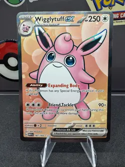 Pokemon TCG Wigglytuff EX Scarlet & Violet Holo Ultra Rare Card 187/165 - Image 1