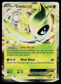 Pokemon Card - Celebi EX Boundaries Crossed 9/149 Ultra Rare Holo - Image 1