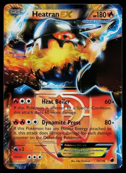 Pokemon Card - Heatran EX Plasma Freeze 13/116 Holo Rare EX 2013 - Image 1
