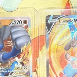 Pokemon TCG Lucario v and VSTAR SWSH213/SWSH214 Near Mint Condition - Image 4