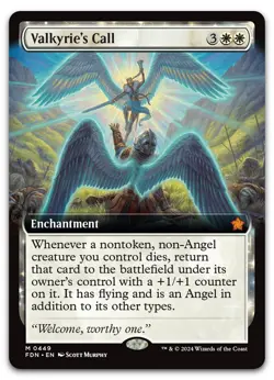Valkyrie's Call (Extended Art) #449 (NM) Foundations FDN Magic MTG - Image 1