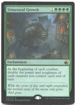 Unnatural Growth Foil R Innistrad: Midnight Hunt 206 LP - Image 1