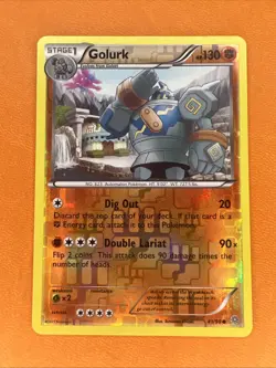 2015 POKEMON ANCIENT ORIGINS GOLURK 41/98 REVERSE HOLO (COMMON) MP - Image 1