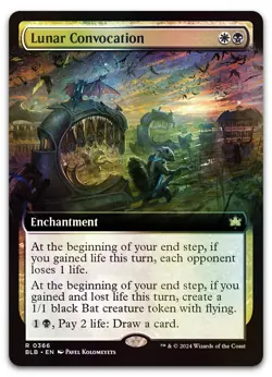 Lunar Convocation (Extended Art) #366 (Foil) (NM) Bloomburrow BLB Magic MTG - Image 1