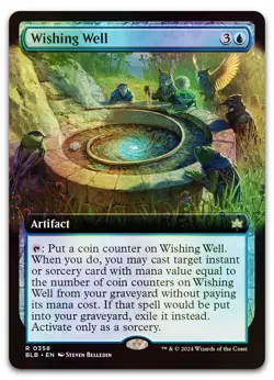 Wishing Well (Extended Art) #358 (Foil) (NM) Bloomburrow BLB Magic MTG - Image 1