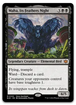 Maha, Its Feathers Night #100 (NM) Bloomburrow BLB Magic MTG - Image 1