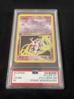 Pokemon 1999 Jungle Mr. Mime 1st Edition Holo Rare PSA 8 #6/64 English - Image 5
