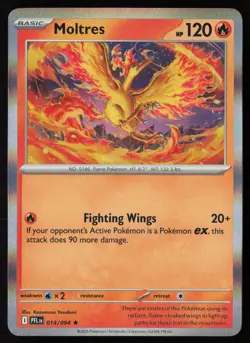 Pokemon Moltres 014/094 ME02: Phantasmal Flames Normal Pack Fresh - NM - Image 1