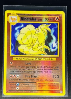 Pokemon TCG XY Evolutions Ninetales 15/108 Reverse Holo MP Rainbow Foil - Image 1