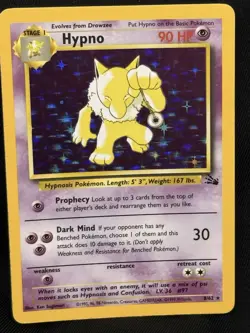 1999 Pokemon TCG Hypno 8/62 Holo Rare NM / MT Unlimited Fossil Set WOTC 🔥📈 - Image 1