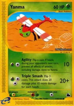 1x Yanma - 116/144 - Common NM-Mint Pokemon G2 - Skyridge - Image 1