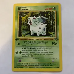 # Nidoran 57/64 1st Edition Jungle Vintage 1999 WoTC Pokemon LP - Image 1
