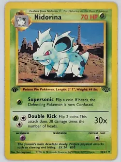 Pokemon TCG - MP 1st Edition Nidorina - Jungle 40/64 - Image 1