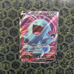 Pokemon TCG Wobbuffet V Sword & Shield Base Set 191/202 Holo Ultra Rare - Image 1