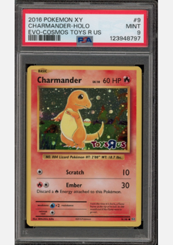 Pokemon Charmander Toys R Us XY Evolutions Cosmos Holo #9 -PSA 9 Mint - Image 1