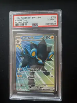 2024 POKEMON TWM EN-TWILIGHT MASQUERADE ULTRA RARE #195 LUXRAY EX PSA 10 - Image 1