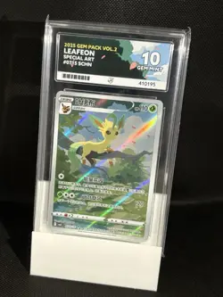 ACE 10 Leafeon 0715/15 Special Art 2025 Gem Pack 2 Cbb2C SCHN Pokemon (NOT PSA) - Image 1