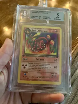 2000 Pokemon Rocket 32 DARK CHARMELEON 1ST Edition, PSA 8, NM-MINT - Image 3