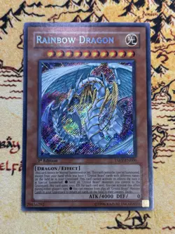 Yugioh Rainbow Dragon TAEV-EN006 Secret Rare 1st Edition LP Holo Bleed - Image 3