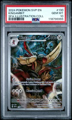 2024 POKEMON SVP EN-SV BLACK STAR PROMO #130 KINGAMBIT PSA 10 - Image 1