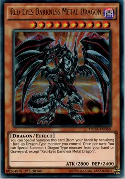 Yugioh Red-Eyes Darkness Metal Dragon DUSA-EN068 1st Edition Ultra Rare NM - Image 1