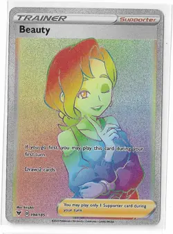 Beauty 194/185 Vivid Voltage Sword & Shield Secret Rare Card Pokemon TCG Card NM - Image 1