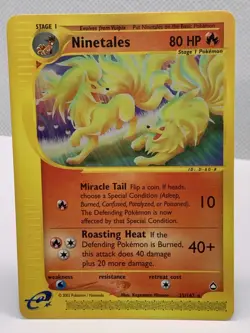 Ninetales Aquapolis E Reader Pokemon Card TCG 25/147 Non Holo NN - Image 1