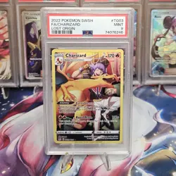 PSA 9 Mint Charizard TG03 / TG30 Lost Origin Trainer Gallery Pokemon Card - Image 1