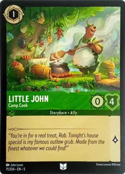 71/204 LITTLE JOHN CAMP COOK SHIMMERING SKIES UNCOMMON DISNEY LORCANA CARD - Image 1
