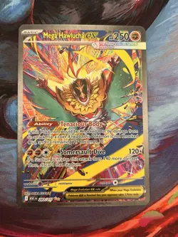 Mega Hawlucha EX Foil Card 283/217 ASCEN Set Pokemon TCG Mega Evolution - Image 1