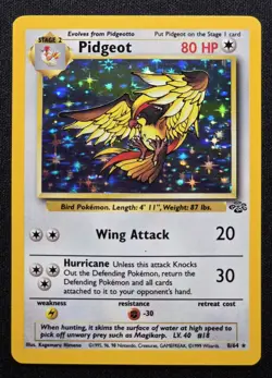 [MP] Pidgeot 08/64 Jungle Holo Pokemon Vintage English Card - Image 1