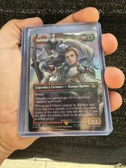 Final Fantasy Balthier and Fran Rare Borderless Surge Foil MTG Card R0538 - Image 1