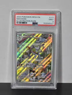 PSA 9 MINT Machoke Illustration Rare 177/165 Scarlet & Violet 151 Pokemon Card - Image 1