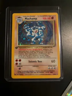 🔥 Pokemon Machamp 8/102 Base Set HOLO 1999 English 1st Edition NM/M 🔥 - Image 1