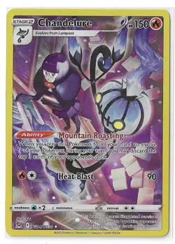 Chandelure - TG04/TG30 - Pokemon Lost Origins Trainer Gallery Holo Rare Card NM - Image 1