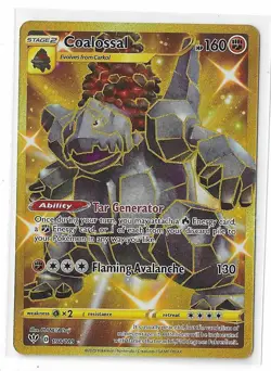 Coalossal 198/189 Pokemon Darkness Ablaze Sword & Shield Secret Rare Card NM - Image 1